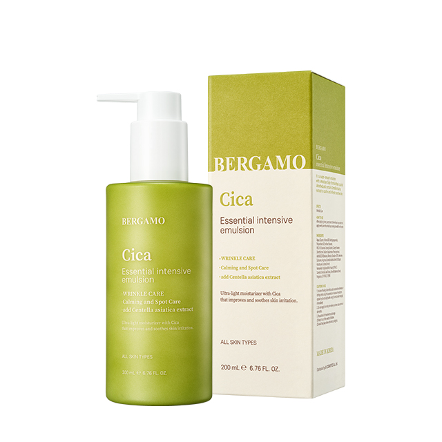 BERGAMO CICA ESSENTIAL INTENSIVE EMULSION made in Korea wrinkle care moisturizing soothing hydration suitable for sensitive skin