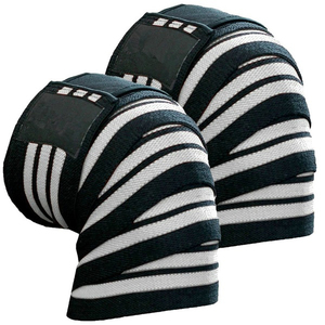 Customized Color Breathable Powerlifting Custom Weightlifting <b>Knee</b> <b>Wraps</b> - Product Image 1