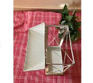 Lanterne cylindrique ronde de luxe en métal, parfaite pour Noël et l'affichage de bougies festives et les idées élégantes de décoration intérieure - Product Image 5