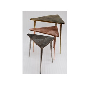 Table basse d'angle moderne, en métal doré, qualité de luxe, moderne, avec dessus rond de salon, canapé, Table basse, meuble à poser sur le côté, nouveauté - Product Image 2