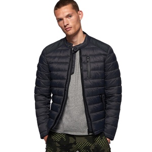 Men's Comfortable Woolen Puffer <b>Jacket</b> with Stand Hood Zipper Custom Logo Printed <b>Smart</b> Casual Winter Wear OEM Service Available - Product Image 1