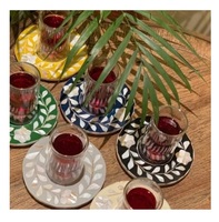 Sous-verre classique incrusté de nacre avec base en bois, taille personnalisable, pour mariage, fête, décoration de cuisine