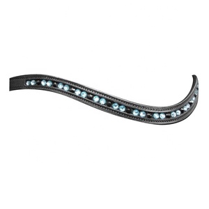 Cabestro de caballo de cuero con estilo de la India con banda para cejas ostentosa accesorios equinos cómodos para montar a caballo - Product Image 6