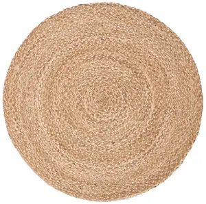 Tapis tressé à la main de taille personnalisée, en jonc de mer, matériau naturel, cm