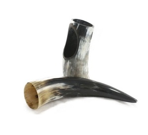 Vente en gros de cornes à boire sculptées en corne de vache naturelle écologiques, polies, fournisseur indien, usine exportatrice, Inde, mariage - Product Image 6