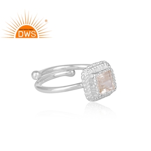 Bague de déclaration en Quartz, pierre précieuse naturelle, bijoux en argent Sterling fin, vente en gros, - Product Image 3