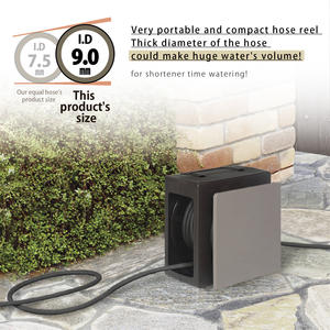 Ensemble de bobine de tuyau léger portable de 20 mètres avec mini pulvérisateur marron 3L outils de jardinage en plastique pour un usage familial - Product Image 2