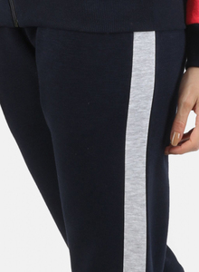 Patrón sólido Paneles de color de ocio Conjuntos de 2 piezas Traje de pantalones largos con bolsillos Chándales y chándales para trajes familiares-Invierno - Product Image 6