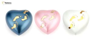Urna Funeraria de Latón Grabada con Huella, Urna Conmemorativa en Forma de Corazón para Cenizas Humanas, Pequeño Recuerdo, Contenedor para Cenizas - Product Image 6