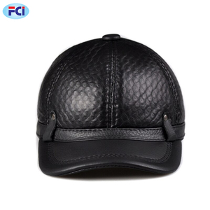Gorra de béisbol de piel de vaca para hombre, gorro ajustable a cuadros, color negro, para Primavera e invierno, 2021 - Product Image 3