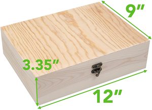 Caja de madera náutica con tapa con bisagras y caja de pino para joyería con/tapa con bisagras para almacenamiento de manualidades, caja de pino para joyería, artesanía Calvin - Product Image 4