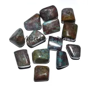 Pedras de cristal de matrix rubi de alta qualidade, venda por atacado, pedras de cristal misturadas de cura, pedras de tumblr, índia