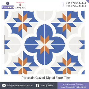 Meilleure vente de carreaux de sol émaillés en porcelaine numérique au design moderne 600x600mm, excellent look du fournisseur indien - Product Image 4