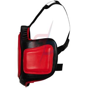 เสื้อกั๊กป้องกันหน้าอกแบบคลาสสิกสำหรับนักมวยสีดำสีแดง - Product Image 3