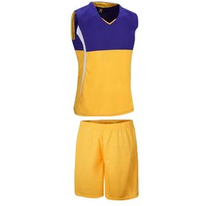 Vente en gros de maillots de basket-ball réversibles en jersey à col en V avec logo personnalisé 100% polyester, ensemble de pantalons, sans manches, prix bas, taille plus - Product Image 2
