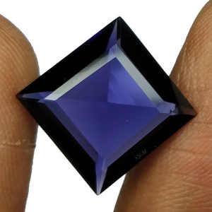 Haute qualité 3mm carré coupe pierre précieuse naturelle Iolite pierre à facettes en vrac avec certificat IGI prix d'usine en gros - Product Image 4