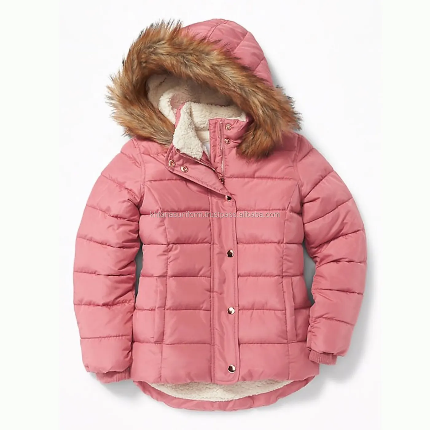 Ragazze di inverno imbottito giacca trapuntata faux pelliccia di volpe collare per bambini bambini giacche a temperature molto rigide idrorepellente antivento Giacca