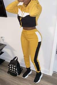 wholesale Custom Women Clothing Plain Tracksuit Sexy Sport Wear Training Suit - Product Image 5