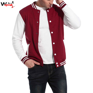 2026 Wholesale Men Custom Cotton <b>Fleece</b> Baseball <b>Jacket</b> Blank Hooded Wool <b>Jacket</b> men <b>jacket</b> - Product Image 2