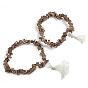 10 Impresionantes Pulseras de Cuarzo Ahumado AA para Yoga, Meditación y Uso Diario - Product Image 1