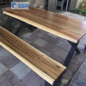 SSR VINA-Natürliche Akazien-Massivholz platten mit lebender Kante-Tisch im Freien/Esstisch/Desktop-Tisch