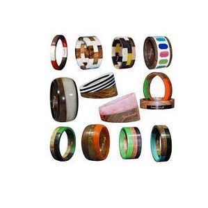 Brazaletes de madera y resina 100% natural para mujer, joyería de cuerno, producto en oferta - Product Image 1