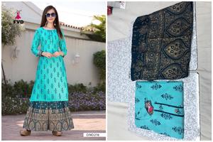 Traje de boda con estampado étnico para mujeres, traje de boda con estampado de papel de aluminio, de la India - Product Image 2