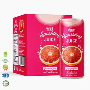 12 fl oz Tonic Sparkling water VINUT Canned Grapefruit Juice Wholesale 100% Nature ODM service Vietnam Halal Certified