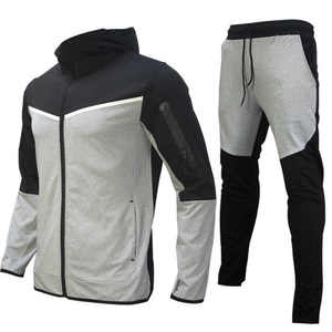 Pantalones de chándal y sudadera con capucha para hombre, ropa deportiva con cremallera completa en cada Color, para hacer ejercicio, trotar y correr, fabricante profesional - Product Image 2