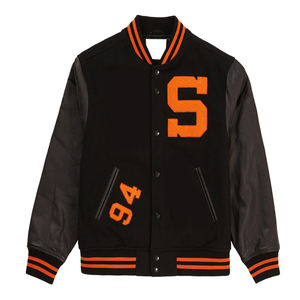 Veste universitaire Letterman pour hommes Prix raisonnable Conception personnalisée Veste universitaire à manches longues en chenille avec broderie - Product Image 1