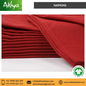 Serviettes de table en coton biologique 20x20 ", grande taille, couleur unie, pour salon, livraison gratuite - Product Image 2