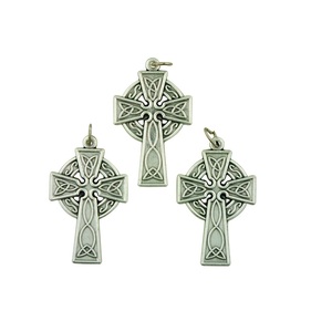 Colgante de pared de iglesia de plata de latón, conjunto de tres suministros de Iglesia, suministros funerarios de la India - Product Image 1