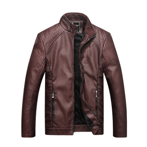 Blouson en cuir véritable pour homme de haute qualité, nouveau design respirant, avec logo frontal, prix bas, couleur unie personnalisable - Product Image 5