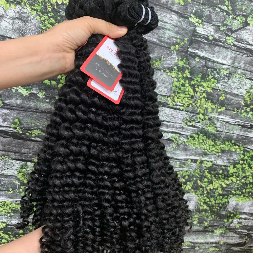 Wholesale Vendor Cuticle aligned raw virgin indian machine weft deep curly hair from hair raw unprocessed virgin hair extensions