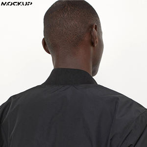 Veste bomber pour homme avec logo personnalisé, veste de baseball en satin d'hiver, broderie OEM, vente en gros, poignets côtelés légers - Product Image 5