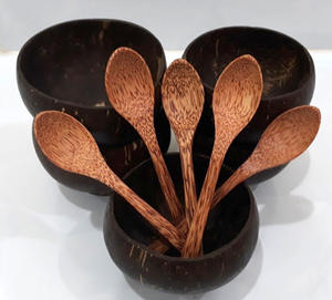 ชามกะลามะพร้าวทนทานเป็นมิตรต่อสิ่งแวดล้อมทันสมัยสำหรับตกแต่งสลัดอุปกรณ์รับประทานอาหารเคลือบเงาทรงกลมชามเทคนิค - Product Image 2