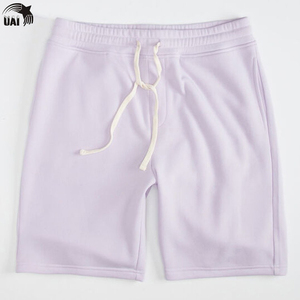 Pantalones Cortos Deportivos de Moda para Hombre, de Alta Calidad, 100% Algodón, Felpa, Sólidos, Transpirables, con Cordón en la Cintura, Casuales, para Verano, Gimnasio - Product Image 5