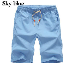 Pantalones de playa deportivos informales para hombre, pantalones cortos de gimnasio con cintura elástica a la moda, transpirables, de algodón, de punto, antiarrugas, de talla grande - Product Image 6