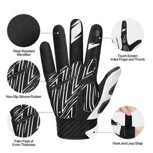 Gants coupe-vent doigt complet, accessoire de sport, écran tactile, longs doigts - Product Image 3