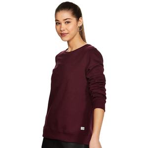 Suéter de algodón orgánico unisex 100%, ropa de invierno Lisa personalizada para mujer, sudadera informal de cuello redondo con relieve de gran tamaño, logotipo frontal - Product Image 2