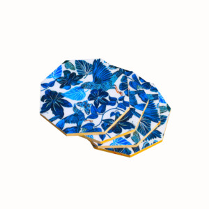 Vente en gros de sous-verres en bois personnalisés en vrac sous-verres colorés à la main pour cuisine et bière de table ensemble de tampons/tapis en bois nouveauté design vierge - Product Image 1