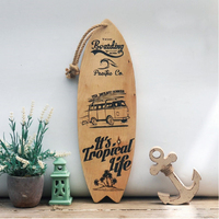 Panneau décoratif en bois personnalisé pour chambre d'enfant, style planche de surf