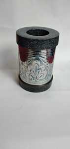 BRASS <b>TEA</b> <b>LIGHT</b> WITH A FLOWER GOLDEN FLOWER ENGRAVED CREMATION URN FUNERAL SUPPLIES BRASSWORLD INDIA - Product Image 6