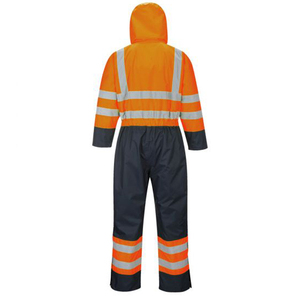 Bata reflectante de seguridad para trabajos de construcción, ropa de trabajo de algodón, OEM, hi vis - Product Image 2