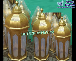 Lampes marocaines en fibre blanche de style luxe moderne pour la décoration de mariage et de passerelle - Product Image 2