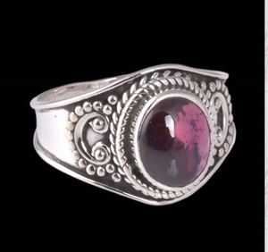 High Quality Natural Gemstone <b>Garnet</b> 925 Sterling <b>Silver</b> Handmade <b>Ring</b> Jewelry Wholesale Factory Price - Product Image 2
