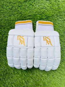 Cricket Batting <b>Gloves</b> <b>Light</b> Weight White & Gold - Product Image 2