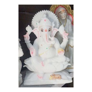 Statue de marbre Antique en marbre blanc pur, Statue en boule - Product Image 1