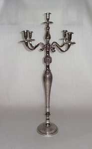 Look classique Style Vintage Unique Design Simple Candélabre Artisanat Indien Brillant Polonais/Nickel Placage Candélabre Pièce Maîtresse - Product Image 4