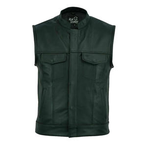 Chaleco de cuero auténtico para motorista - Product Image 2